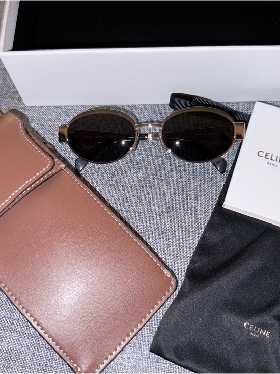 Celine Accessories - Celine TRIOMPHE METAL 01 SUNGLASSES IN METAL *Like New*